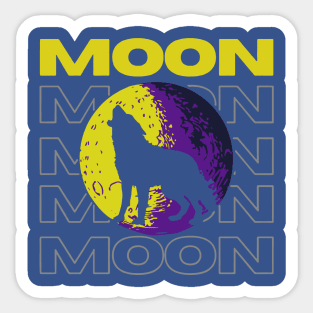 wolf moon mumma Sticker